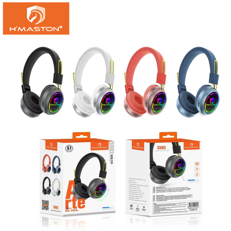 Hmaston SN03 Fone de ouvido sem fio bluetooth fone de ouvido estéreo ...