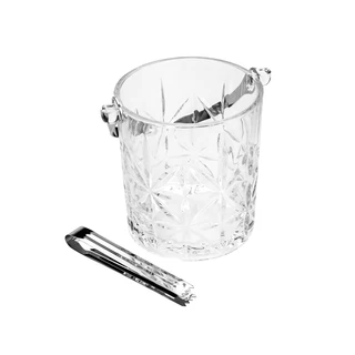 Balde de Vidro para Gelo com Alça e Pegador Romano 15x13x14cm