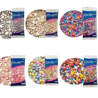 CONFEITO DE AÇÚCAR SPRINKLES DIVERSOS MODELOS E CORES 60GR E FIGURAS 3D 40GR A SUA ESCOLHA MORELLO