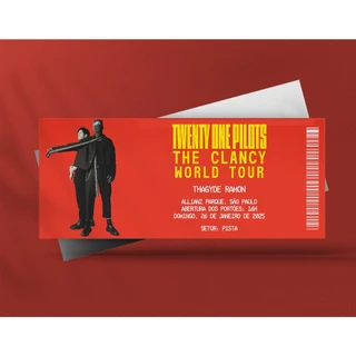 Ingresso Holográfico Personalizado Twenty One Pilots - The Clancy World Tour - Se o frete ficar alto, me chame no chat
