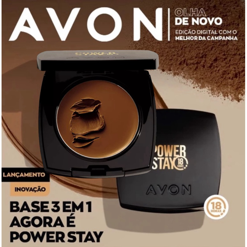 Base Compacta 3 em 1 Cor 440NF Power Stay 9g - Avon | Shopee Brasil