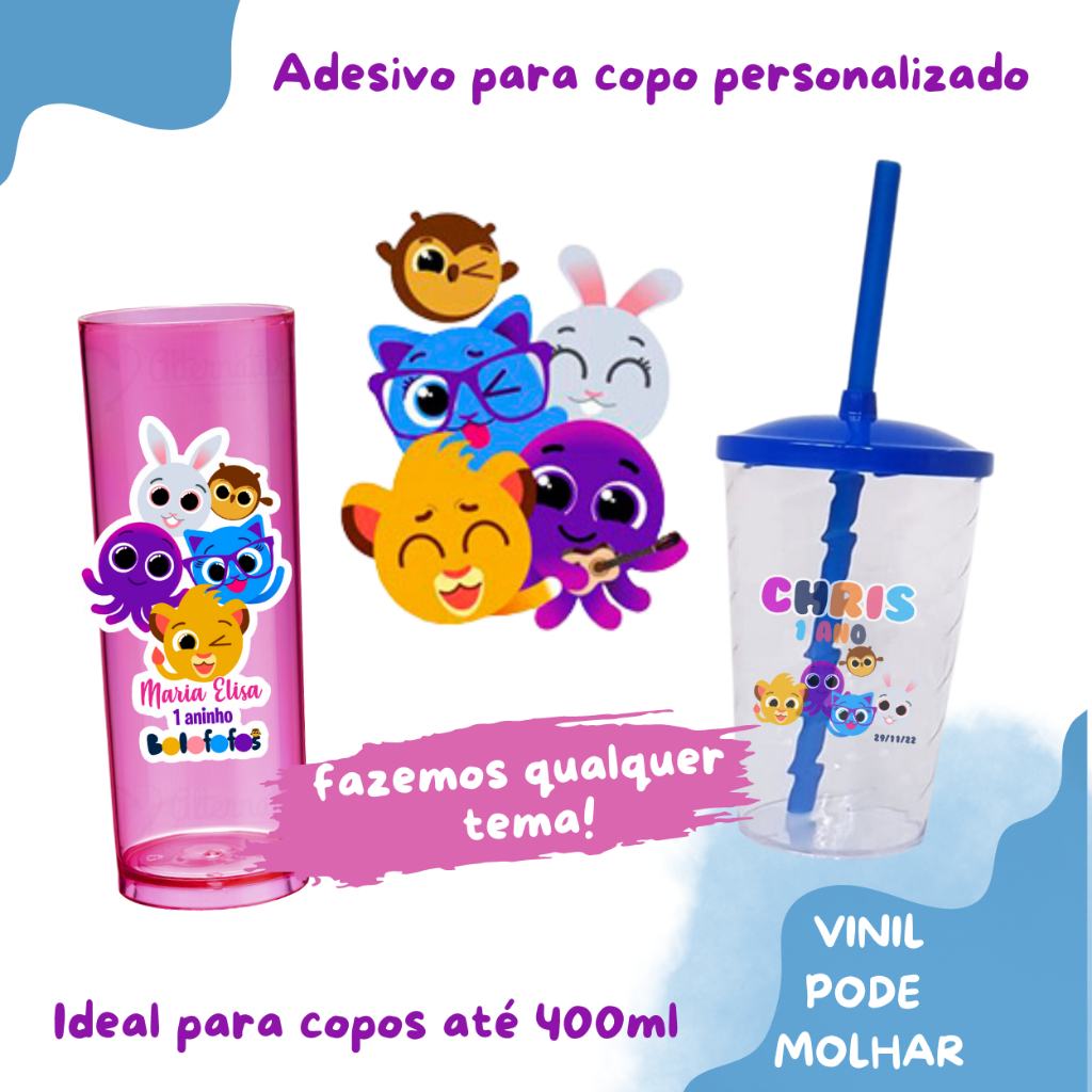 Adesivos para copos - adesivo de vinil personalizado para copos ...