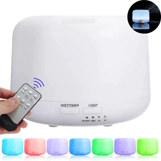 Aromatizador Umidificador e Difusor Ultrassônico para aromaterapia 300ml com Led 7 Cores & Controle
