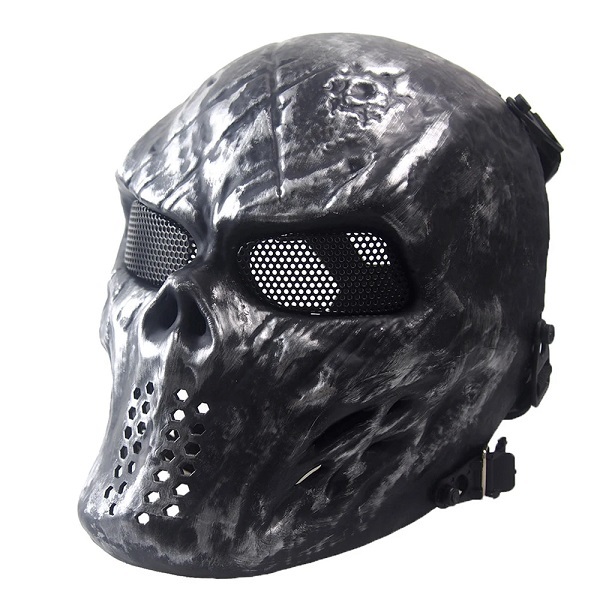 Máscara Esportiva Guerreiro Caveira Zumbi Cara Cheia Full Face Tático Mascara Caveira Cosplay