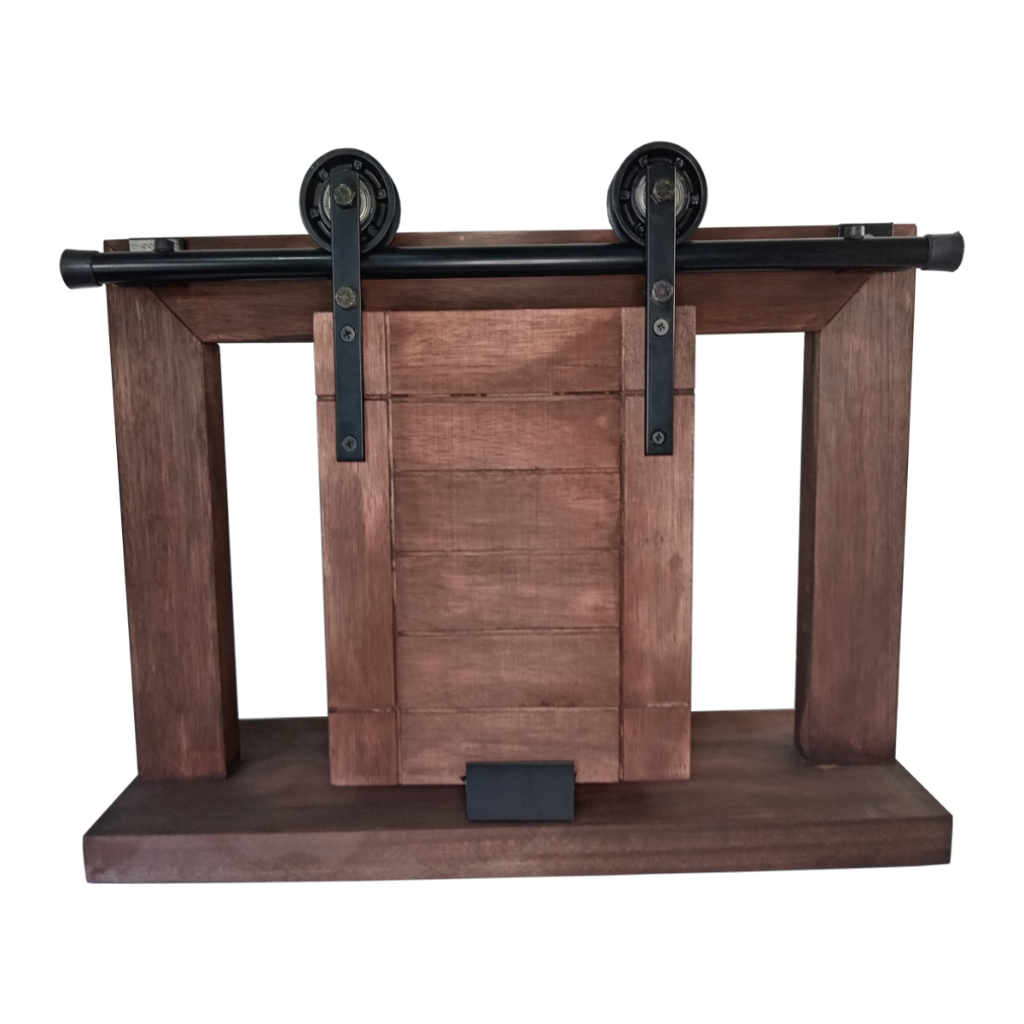 Kit Para Porta Até 90cm Celeiro Rústico Tubular Preto - 1,80m