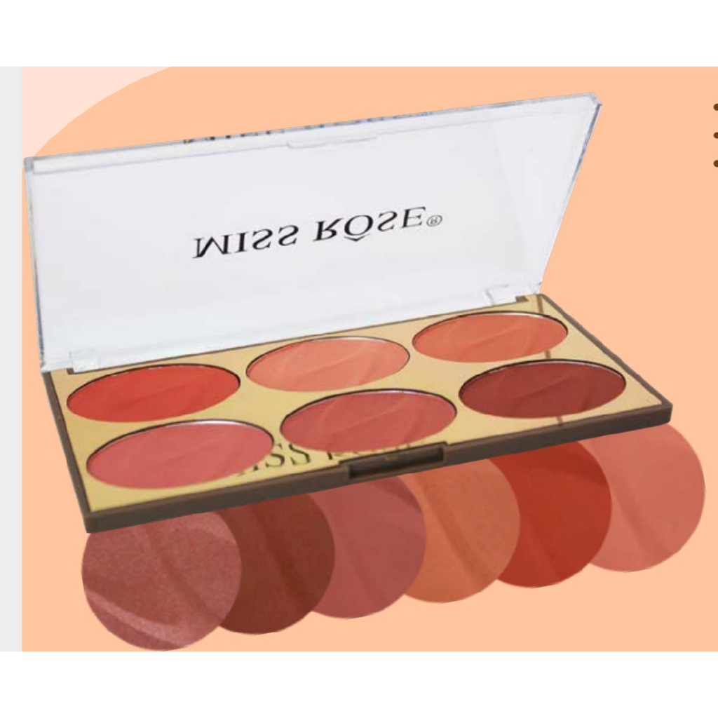 Paleta de Blush 6 Cores Miss Rôse - Color Blush 7004-017N2 | Shopee Brasil