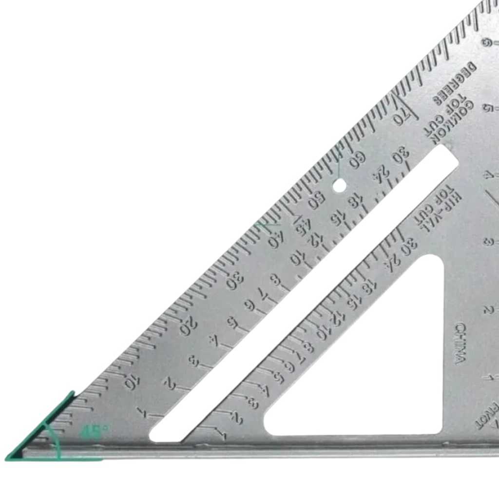 Régua Triangulo Liga de Alumínio Esquadro triangular Transferidor ...