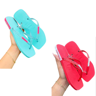 Chinelo de Dedo Feminino Rasteira Casual Brasileirinha Quadrado Barato Promoção