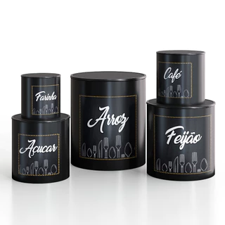 Kit Potes Para Mantimentos 5 Potes Decorados Talher