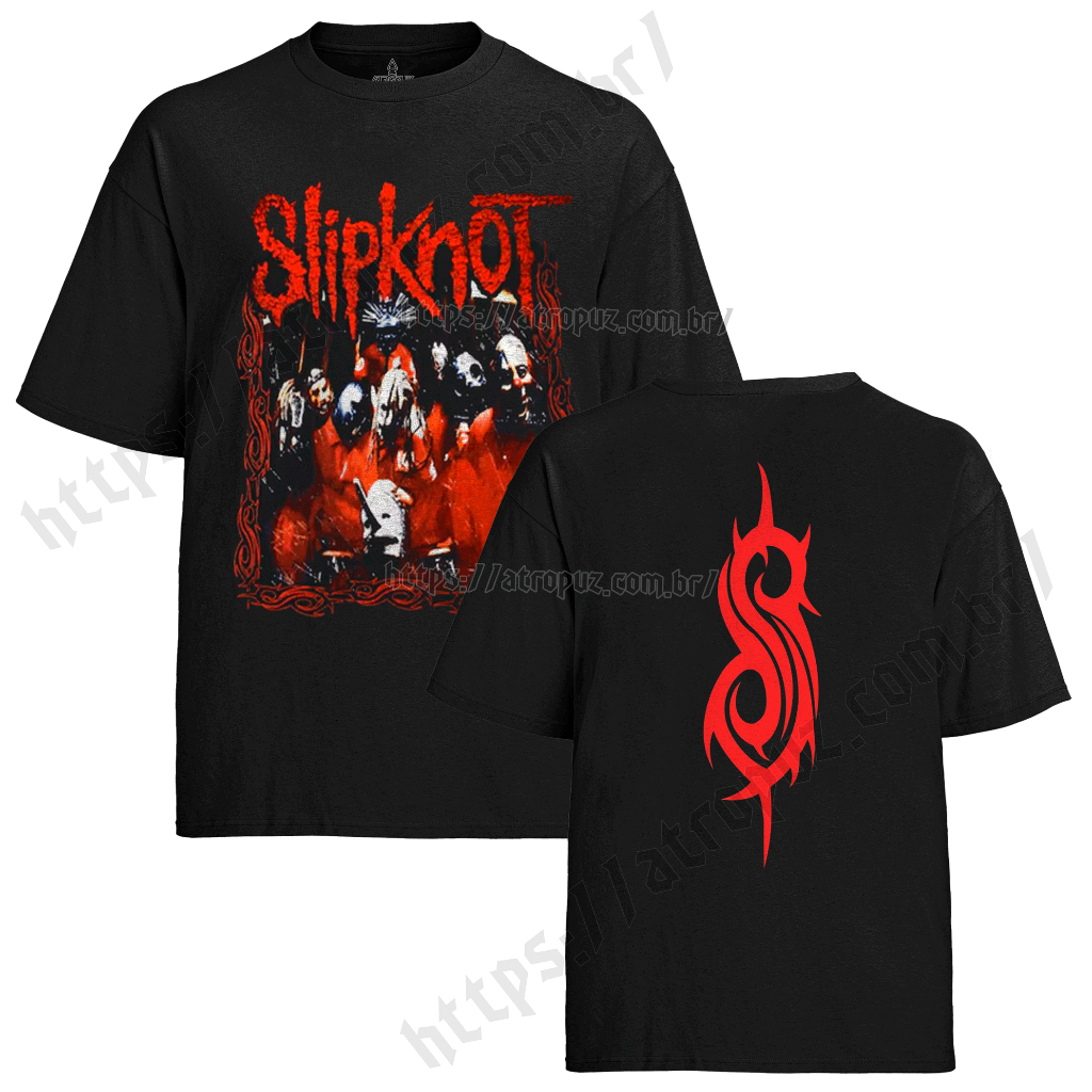Camiseta Algodão Unissex Tshirt Slipknot Vermelho