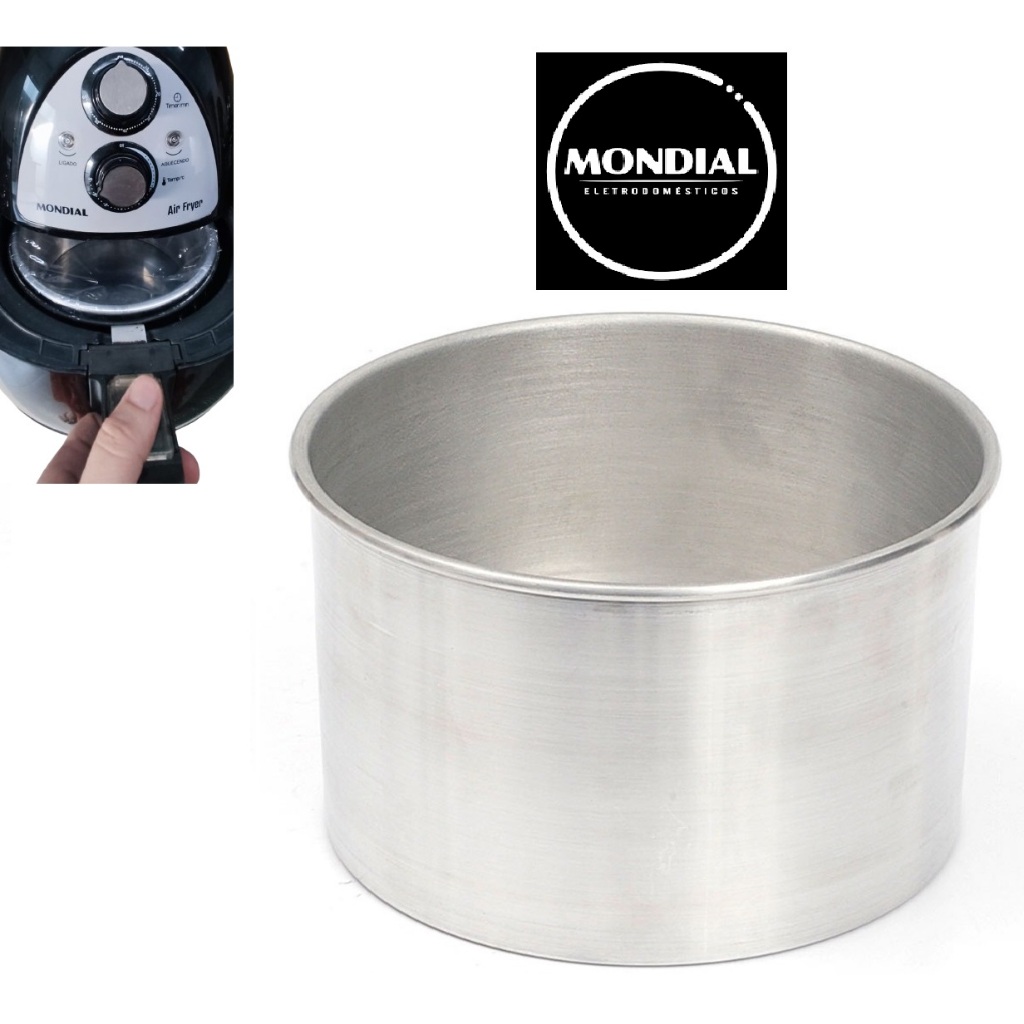 Forma Redonda para Air fryer Mondial Alta 10cm Nº18 Reta Em Alumínio ...