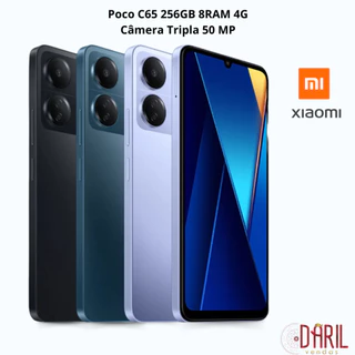 Celular Smartphone Poco C65 256GB 8RAM 4G Câmera Tripla 50 MP - XIAOMI original