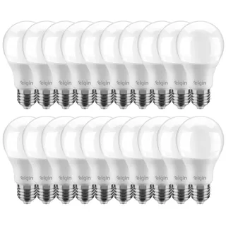 Kit 20 Lâmpadas Led Bulbo 9w E27 6500k Branco Frio ELGIN Inmetro