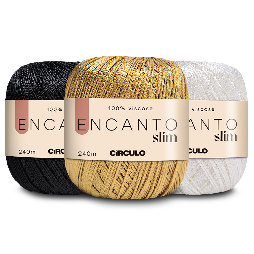 Fil à Tricoter Encanto Slim - 100% Viscose, 100g/260m, Léger Avec Scintillement