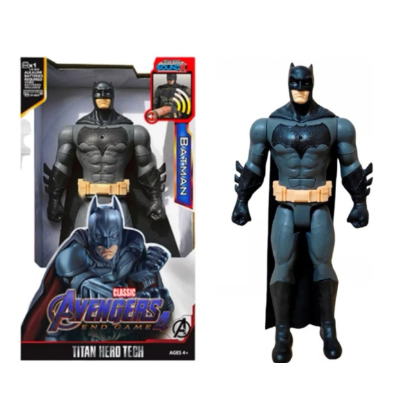 Boneco Batman 30cm Vingadores Articulado Com Som / Luz Promoção