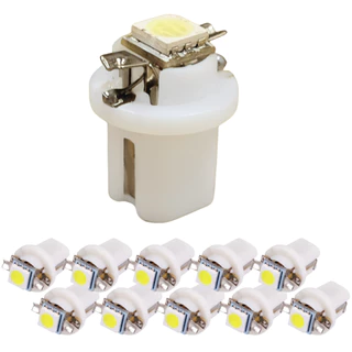 Kit 10 Lampada T5 B8.5 D 1 Led Branco 12v
