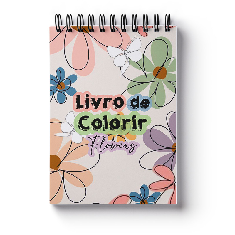 Caderno/livro De Colorir Adulto Antiestresse Flowers