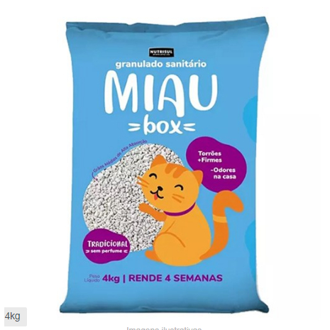 Granulado Sanitário Miau Box 4 Kg.
