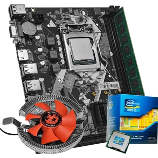 Kit PC Upgrade Intel i5 3.40 ghz turbo 8GB RAM Placa Mãe Afox B75 Processador 2nd Gen Montado