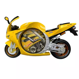 Relógio Grande Ponteiros Criativo de Parede Estilo Moto Pilha