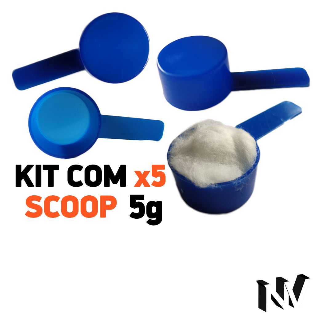 Medidor Scoop Plástico Colher 5g / Ml (tipo Creatina / Glutamina / BCAA ...