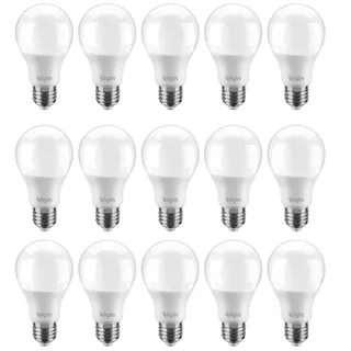 Kit 15 Lâmpadas Led Bulbo 15w E27 6500k Branco Frio ELGIN Inmetro