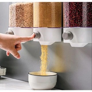 DISPENSER ORGANIZADOR DE ALIMENTOS FIXACAO ADESIVA DE PAREDE PARA CEREAIS E GRAOS
