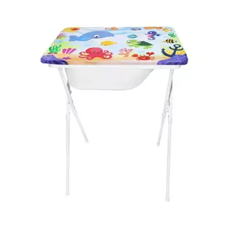 Banheira Luxo com Trocador + Suporte Portátil - Banho Infantil