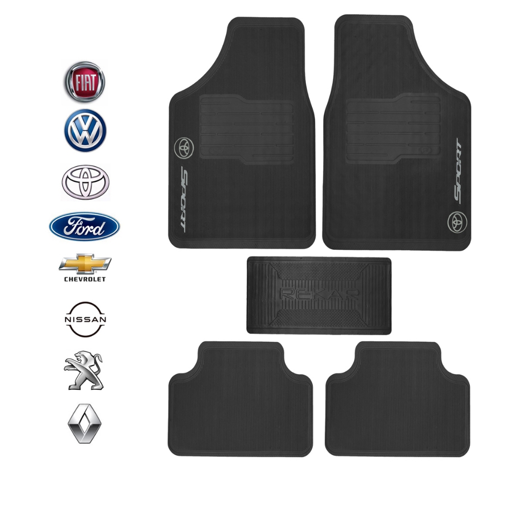 Jogo Tapete Kit 5 Peças Modelo Universal Automotivo