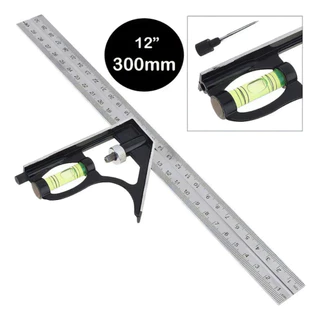 Esquadro Profissional Combinado 12pol 300mm Marceneiro Carpinteiro Top