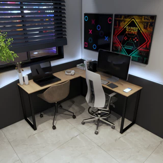 Mesa Gamer Formato L Para Computadores E Acessórios Conforto e Organização no Escritório