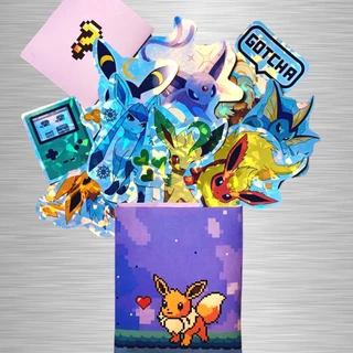 Adesivos Holograficos - Stickers das Eeveelutions de Pokémon