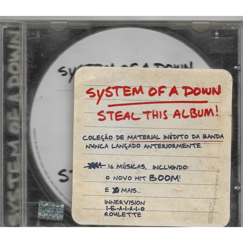 CD Rock System Of a Down . Steal This Album ! | Shopee Brasil