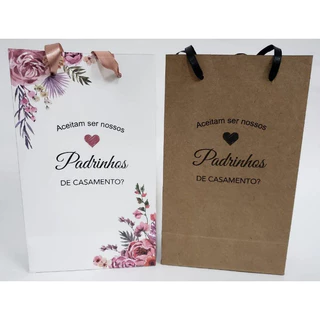 SACOLA PERSONALIZADA PARA PADRINHO 15x25x8