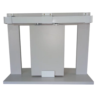 Kit Para Portas de Correr Acessórios Duplos - 2,40m Branco + 1 Par de Concha