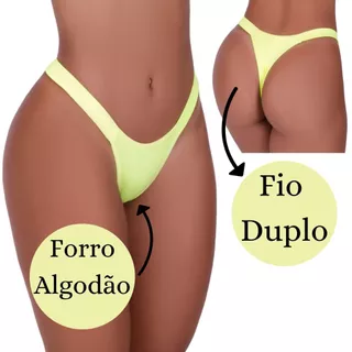PROMOCAO Kit 10 Calcinhas Levanta Bumbum Tanga Biquini Langerie Fio Duplo Forro Algodão kit 05 ou 10