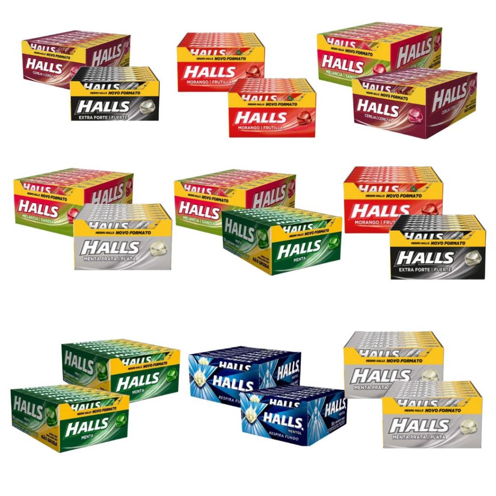 Kit Com 2X Display Drops Halls 21 unidades cada - Escolha seu sabor ...