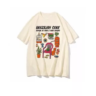 Camiseta Brazilian Core brasilidades estilo brasil blusa feminina masculina estampa divertida camisa