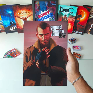 GTA 4 Placa decorativa mdf quadro decoração presente Jogos / Games / Setup Gamer / Grand Theft Auto