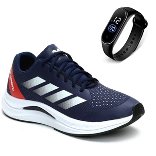 Tênis Masculino Para Academia Corrida Caminhada Lazer Esportivo + Relógio Lançamento Original