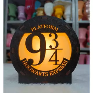 Luminária Harry Potter Geek De Mesa Redondo 12cm X 12cm Estação 1/4