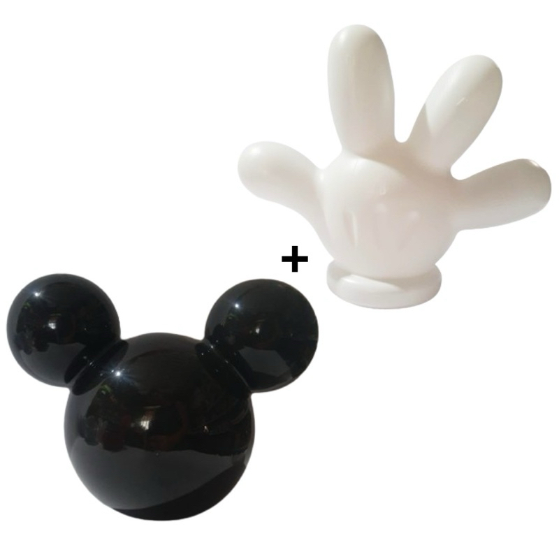Kit Mickey Mouse Plástico Cabeça + Mão Do Mickey | Shopee Brasil