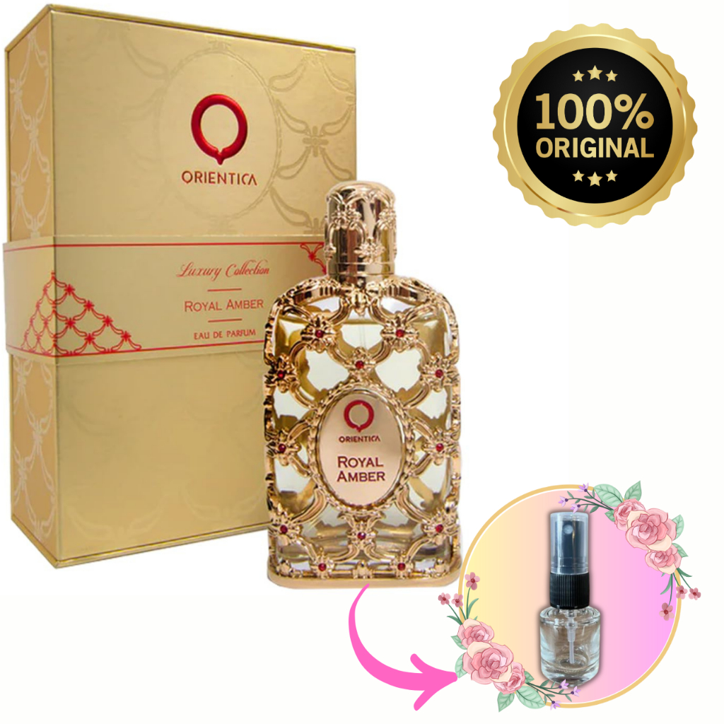 Perfume Árabe Royal Amber Orientica Decants de 5 ml e 10 ml