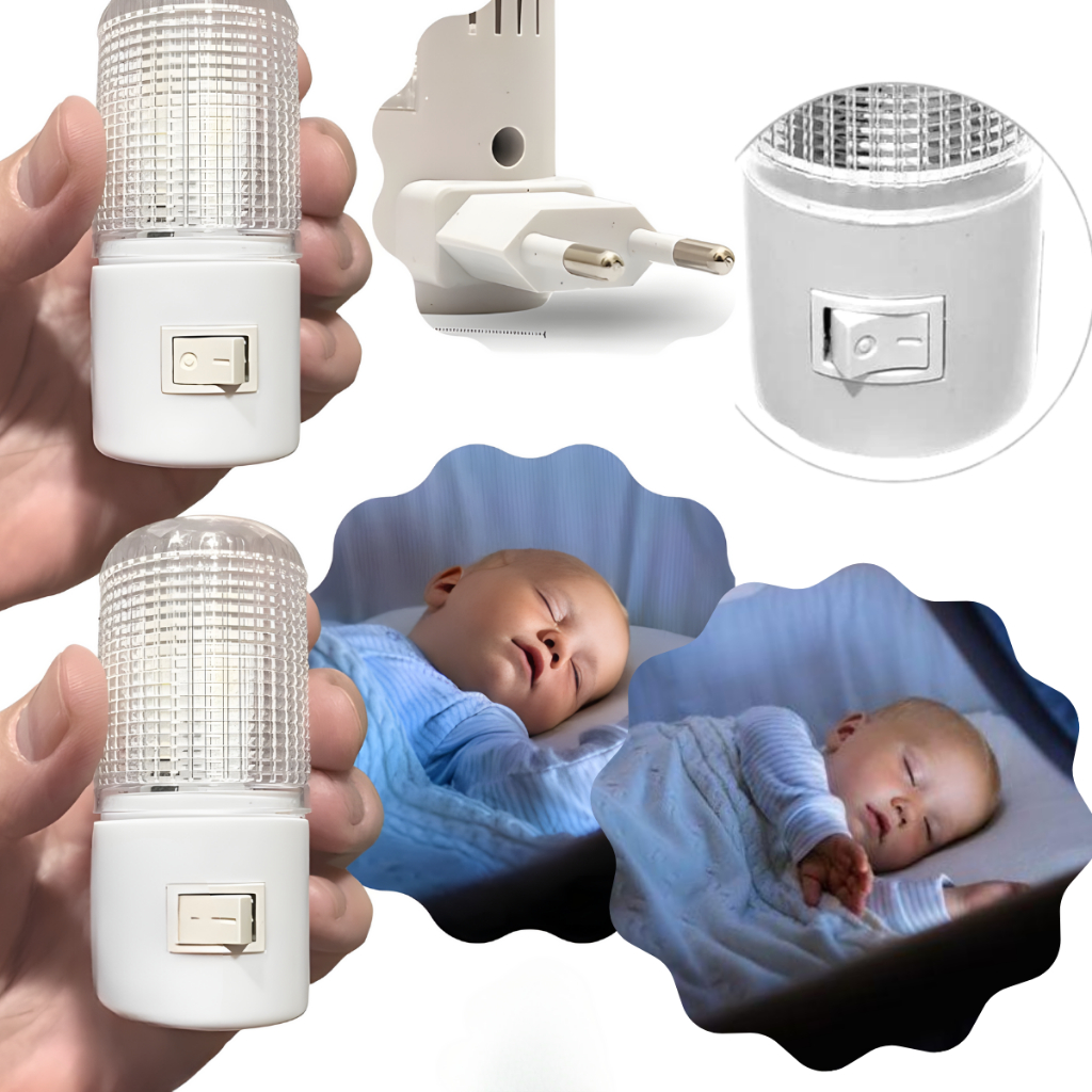 Kit 3 Abajur Luminária Led De Tomada Luz Noturna Criança Bebe Bivolt ...