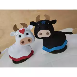 Boneco Boi Caprichoso e Garantido Parintins Tripa Feltro