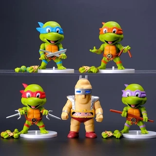 Action figure Tartarugas ninjas Leonardo, Michelangelo, Donatello e Raphael krang mãos extras anime colecionavel rafael donatelo miquelangelo leonado