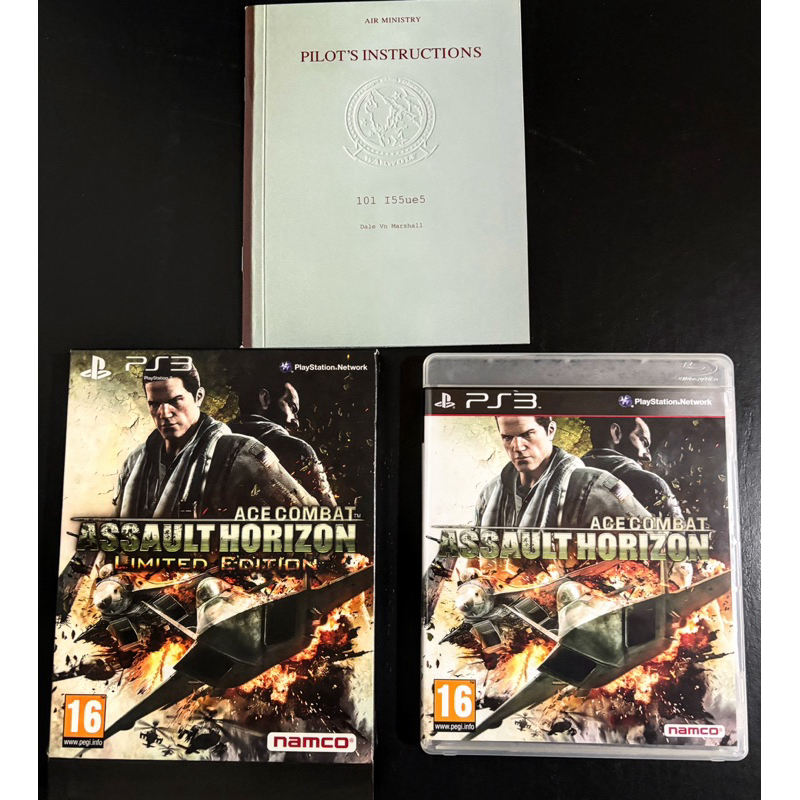 ace combat assault horizon limited edition ps3 ,capa luva + manual