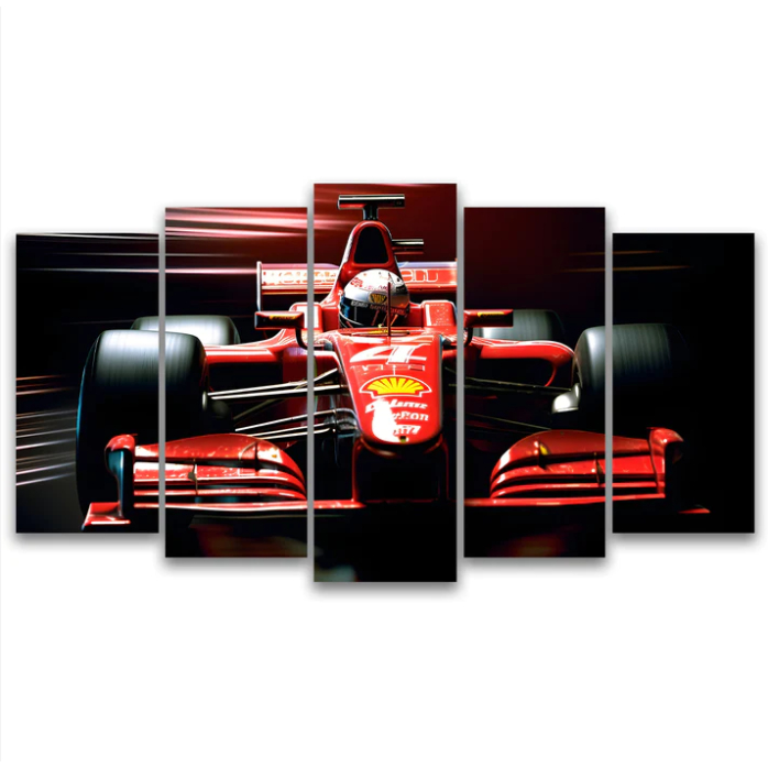 Quadro carro esportivo 5 Peças Fórmula 1 115x60cm Airton Senna quadro decorativo para sala quarto