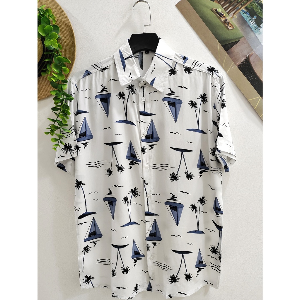 Camisas Social Floridas Masculinas Confortável Havaiana Estampadas encolhe um pouquinho