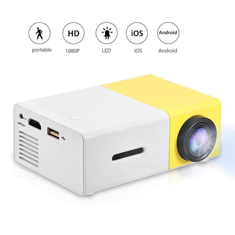 Mini Projetor Portátil Led 1080p 600 Lúmens Hdmi YG300 Envio Imediato